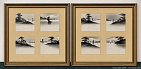 Two matching framed artworks side by side