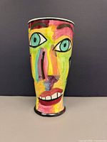 Frontal view showing abstract face and overall form