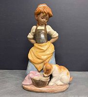 Front view of Lladro Nosy Puppy figurine showing full detail