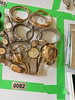 Overview of clustered wristwatches within lot boundary