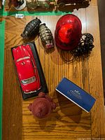 All items laid out on wooden surface