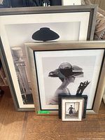 All four frames grouped to show relative sizes and prints