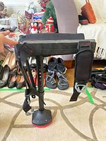 Overall view of iWalk 2.0 knee crutch standing upright