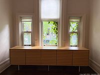 Front view of credenza closed