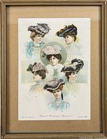 Framed chromolithograph full view