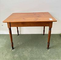 Full view of table front and top