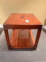 front angled view showing full table and lower shelf