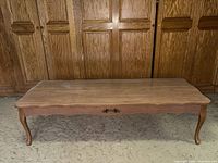 Full view of coffee table front and top