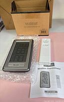 Display console, sensor, manual and box laid out
