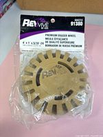 Front view of packaged Revive 91380 eraser wheel