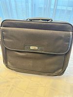 Front view of Targus black laptop briefcase