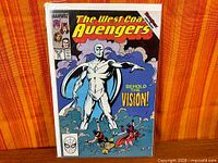 Front cover of The West Coast Avengers #45 in bag and board