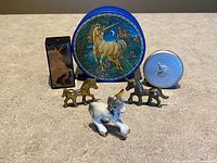 Group shot of all six unicorn items