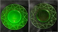 Top view under UV showing plate glow and swag pattern