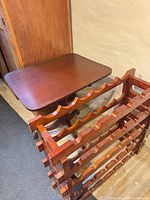 Wine rack and side table together