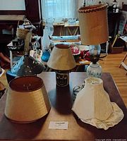 All three lamps with multiple loose shades