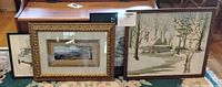 Group shot of all four framed prints leaning together