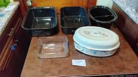 Group shot of all bakeware items on countertop