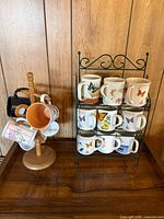 Overall view of both racks with mugs displayed