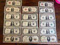 Group view of 17 assorted U.S. notes