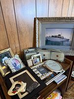 Group shot showing all assorted frames on shelf