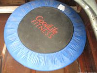 Top view showing GoodLife Fitness logo and blue vinyl edge