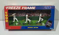 Front view of sealed Kenner Freeze Frame box showing three Derek Jeter figures