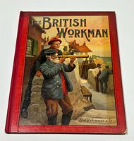 Front cover showing title, illustration, publisher and red cloth binding