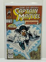 Front view of Captain Marvel Giant-Size Special #1 comic in bag and board