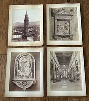 Four mounted albumen photographs displayed together