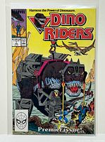 Front cover of Dino-Riders #1 in bag and board