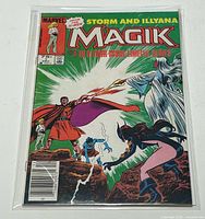 Front cover of Storm and Illyana: Magik #1, bagged and boarded