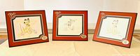 All three framed sketches together