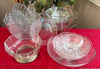 Group view of all 11 glass pieces