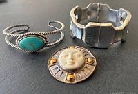 Group view of all three sterling silver jewelry pieces