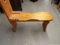 side view of full bench showing seat, legs, grooves