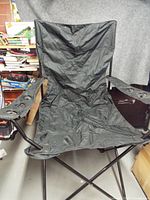Full view of black oversized folding chair