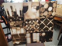Full view of nine canvases assembled