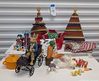 Full lot view showing all holiday decor items