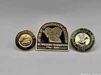 All three pins front view