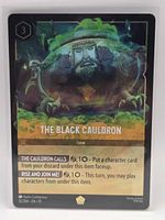 Front view of Disney Lorcana The Black Cauldron foil card