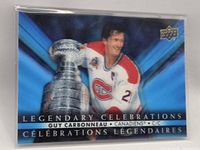 Front of Guy Carbonneau Legendary Celebrations card in sleeve