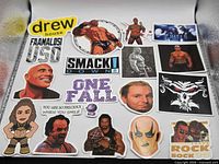 Full view showing entire assortment of stickers
