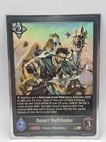 Front view of Desert Pathfinder card showing artwork, cost, stats