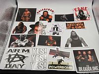 Overview of all stickers laid out on white background