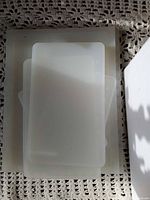 Stacked translucent silicone molds varying sizes