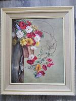 Front view of framed acrylic painting