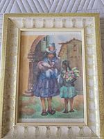 Front view of framed paper print showing artwork, matting and frame finish