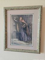 Front view of framed print showing artwork, mat and frame