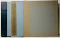 Book, slipcase, and lithograph side-by-side front view